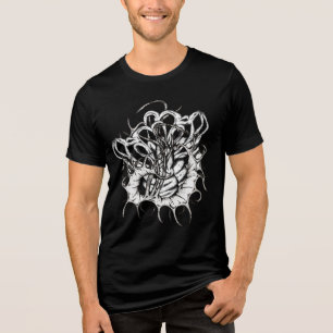Surreal Writhing Weird Abstracte kunst Graphic Tri-Blend Shirt