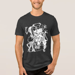 Surreal Writhing Weird Abstracte kunst Graphic Tri-Blend Shirt