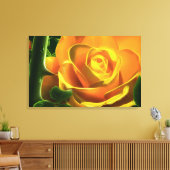 Surreal Yellow Rose Wrapped Canvas Afdruk (Insitu (Woonkamer))