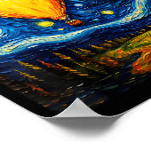 Surrealism Starry Night Hot Air Balloon Poster (Hoek)