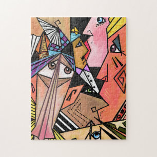 Surrealisme Art Faces Puzzel Legpuzzel