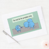 Surréalisme Cercle rectangle autocollant (Enveloppe)