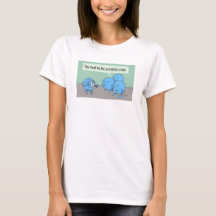 Surrealisme Cirkel vrouwen wit T-shirt