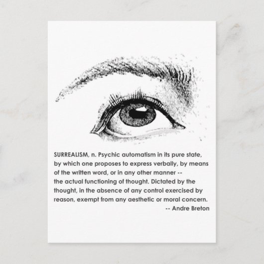 Surrealisme gedefinieerd briefkaart (Voorkant)