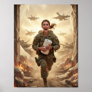Surrealisme Kracht in een Wereld van Chaos Poster