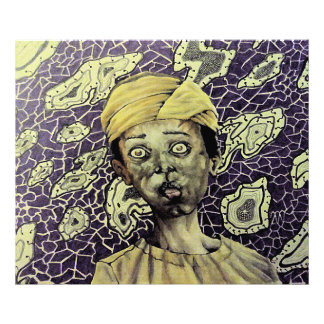 Surrealisme ontmoet wetenschap: fascinerende Paars Foto Afdruk