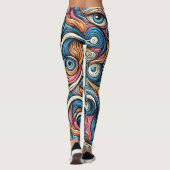 Surrealisme thema Patroon Leggings (Achterkant)