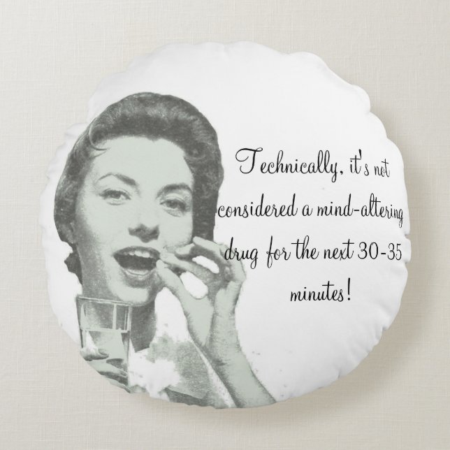 Surrealist Pill/ Rond Kussen (Voorkant)