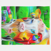 Surrealistisch Boerderij Art Fleece Deken (Voorkant (Horizontaal))