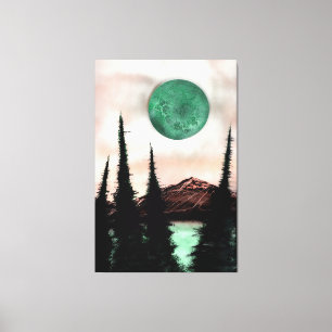 Surrealistisch bosmaanland statementstuk canvas afdruk