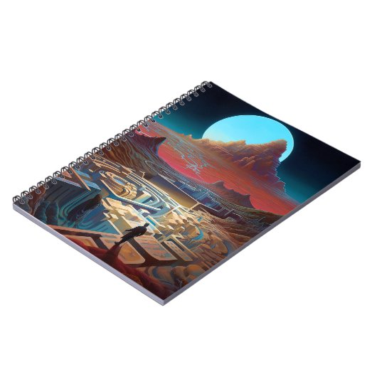 Surrealistisch doolhof landschap notitieboek (Linkerzijde)