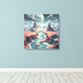 Surrealistisch etherisch landschap | magische were canvas afdruk (Insitu (Houten vloer))