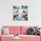 Surrealistisch etherisch landschap | magische were canvas afdruk (Insitu (Woonkamer))