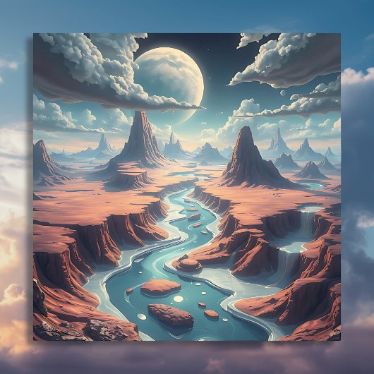 Surrealistisch etherisch landschap | magische were poster