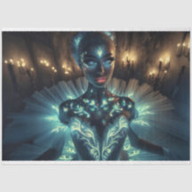 Surrealistisch Glowing Ballerina Decoupage Papier