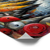 Surrealistisch kleurrijk landschap met een rustige poster (Hoek)