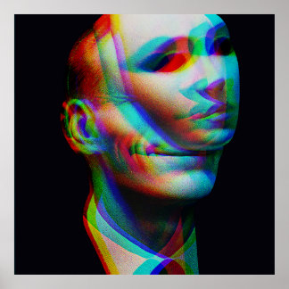 Surrealistisch Lachende Man (Matte Print) Poster