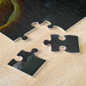 Surrealistisch landschap met klokken en meer legpuzzel (Zijkant)