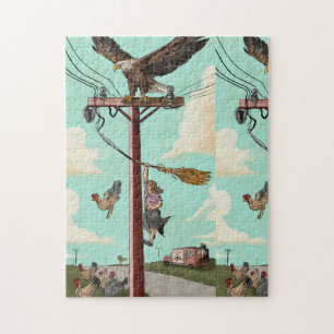 Surrealistisch landschap puzzel
