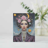 Surrealistisch Mode Portret Briefkaart (Staand voorkant)
