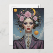 Surrealistisch Mode Portret Briefkaart (Voorkant / Achterkant)