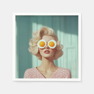 Surrealistisch ontbijt Mode Portret Servet