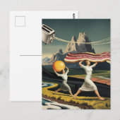Surrealistisch ontbijt vrouwen briefkaart (Voorkant / Achterkant)