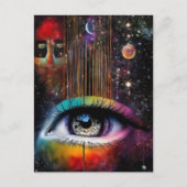 Surrealistisch oog van het universum briefkaart (Voorkant)