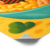 Surrealistisch paar zwemt in een kom Cheesy Noodle Poster (Hoek)