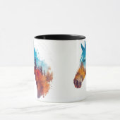 Surrealistisch paard in het herfstbos mok (Midden)