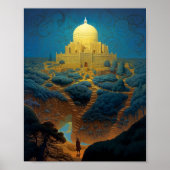 Surrealistisch paleislandschap poster (Voorkant)