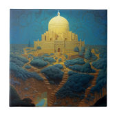 Surrealistisch paleislandschap tegeltje (Voorkant)