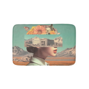 Surrealistisch Portret met Architecturaal Landscha Badmat