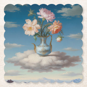 Surrealistisch schilderij Bloemen Onderzetter Set