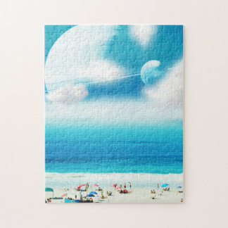 Surrealistisch strandfront legpuzzel