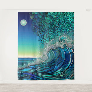 Surrealistisch Surf Zeegezicht Wandkleed