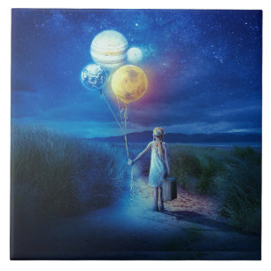 Surrealistisch Verhuizen naar Haar Toekomst Tegeltje