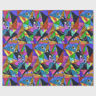 Surrealistische abstracte geometrische patronen me cadeaupapier