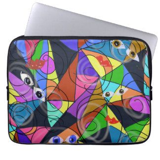Surrealistische abstracte geometrische patronen me laptop sleeve