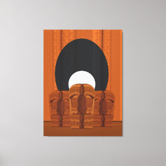 Surrealistische Abstracte Mysteries en Overpeinzin Canvas Afdruk