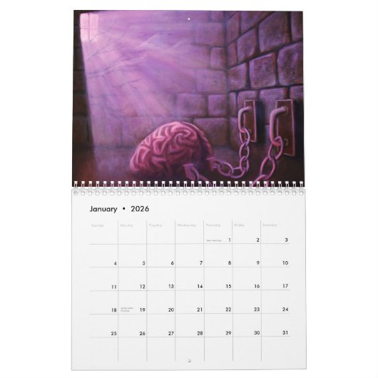 Surrealistische agenda 2009 kalender (Jan 2026)