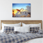 Surrealistische Art Canvas Print "Leap of Faith" (Insitu (Slaapkamer))
