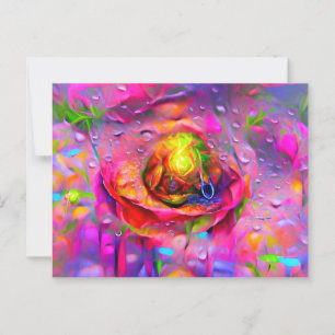 Surrealistische bloemenkunst briefkaart