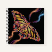 surrealistische bloemenvlinder notitieboek (Voorkant)