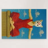 Surrealistische Cat Goddess Puzzel (Horizontaal)