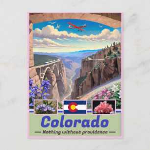 Surrealistische Colorado Essence: Staat Embleem Ke Briefkaart