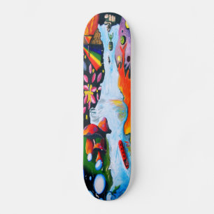 Surrealistische Dali Style paddenstoel Wonderland Skateboard