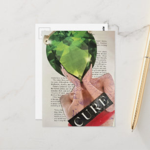 Surrealistische Edelsteen Dames Collage Briefkaart