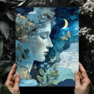 Surrealistische Fantasie Hemelse Nachtelijke Hemel Poster
