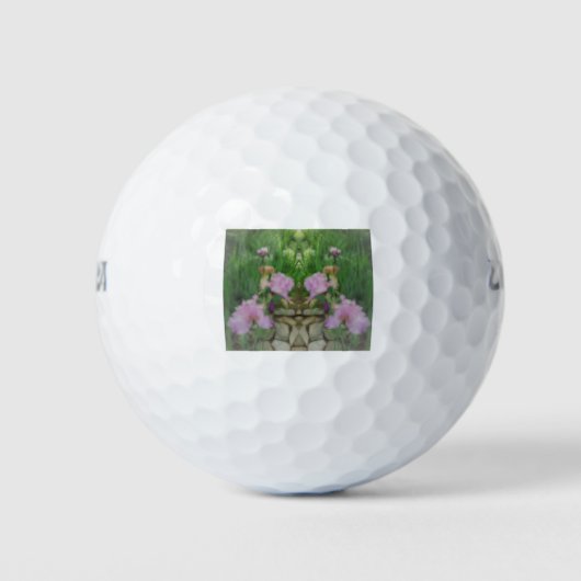 Surrealistische Fantasie Iris Bloemenpad Golfballen (Voorkant)